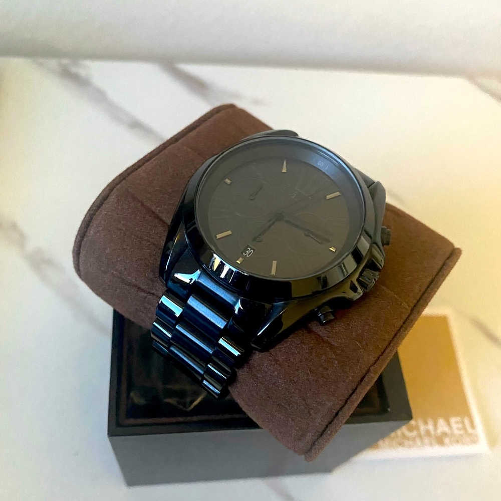 MK Oversized Bradshaw Black-Tone Watch